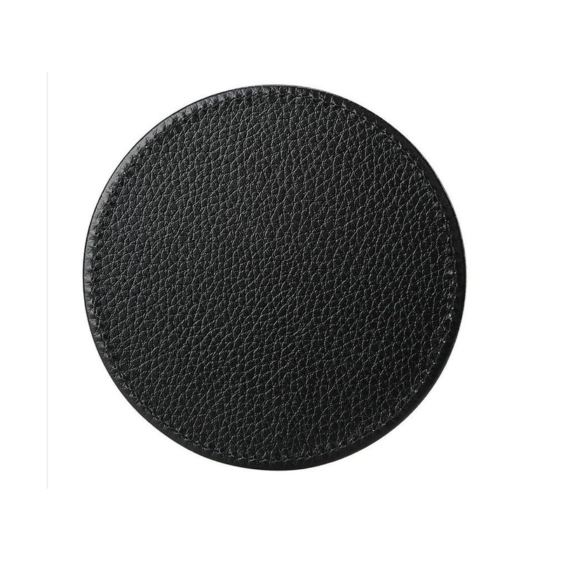 Set Of 4 Jamaica Synthetic Leather Round Coasters And Gift