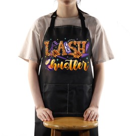 JNIAP Lash Artist Apron Lash Tech Apron With Pockets Eyelash Aprons Lash Hustler Gifts Eyelashes Artist Gifts Lash Boss Gifts (Lash Hustler)
