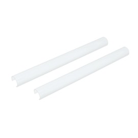 INFINAUTO 2pcs Grille Insert Trims Stripes Plastic for Auto White 12.6"x1.18" Stylish Design