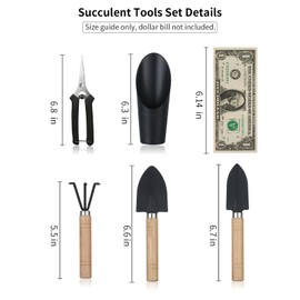 5Pcs Succulent Tools,Mini Garden Tools,Pruning Scissors as Plant Accessories, Gardending Hand Tools Kit for Seedling Soil,Caring Succulent,Houseplent,Bonsi,Gifts for Woman and Man