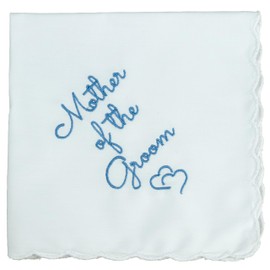 AERAI GROUP - Pañuelo de boda de algodón con bordes festoneados, 12 x 12 pulgadas, Azul lavanda, Large