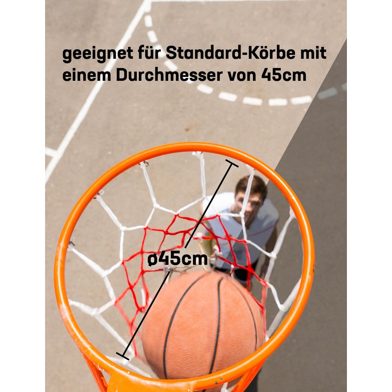 STREETSKILLER Braided Basketball Net Made of Weather-Resistant Nylon, Suitable for