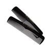 2 Pocket Combs Black 13 cm Beauty Unbreakable