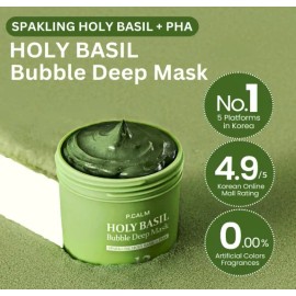 P.calm Holy Basil Bubble Deep Mask 90g Tipo De Piel Grasa                                                                                             