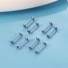 NICEIGHT 8Pcs 16G Stainless Steel Threadless Push in Nose Rings