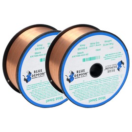 Blue Demon ER70S6 X .023 X 2 LB X 2 Pack MIG/GMAW Carbon Steel Welding Wire, All Position, Low Spatter, Formulated to Provide Porosity-Free, X-Ray Quality Welds