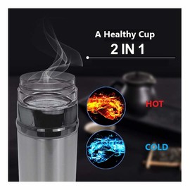 Level Up Way - 2 in 1 Hydrogen Water Bottle Generator - SPE PEM - Self-Cleaning - Smart Stainless Steel Bottle - 11 Ounce - Up to 1300 PPB