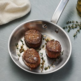 Tramontina Tempo Tri-Ply Base Stainless Steel 8-Inch Small Frying Pan, Induction-Ready Skillet, Oven-Safe, Dishwasher-Safe