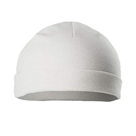 Mini Mart Online Limited Tiny PremBaby Boys Girls Pack of 2 Plain Hat 100% Cotton Premature White