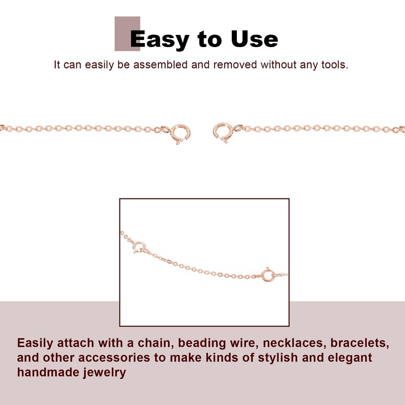 sourcing map 1 Set Chains Extenders 925 Sterling Silver 50mm/80mm/100mm
