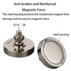 MUTUACTOR Ultra-Strong Circle Cup Magnet with 1/4"-20 Male Thread Stud,