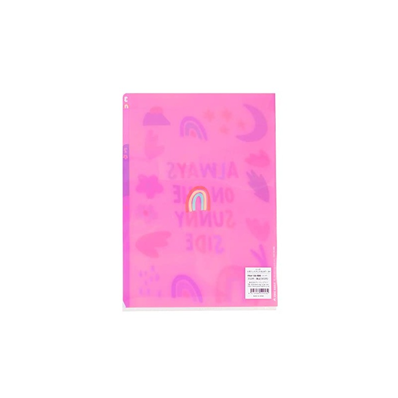 Greeting Life 3 Pocket File, A4 Size, Rainbow FA4-136-MM