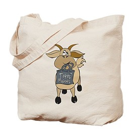 CafePress Funny Goats Totes Magoats Natural Canvas Tote Bag, Reusable Shopping Bag