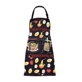 Ramen Boba Apron Ramen Boba Gifts Ramen Boba Lover Gift I Just Really Really Like Ramen and Boba Gifts Bubble Tea Apron