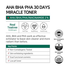 Some AHA BHA PHA 30 Days Miracle Toner, 150ml, Triple Acne Care, pH 5.5
