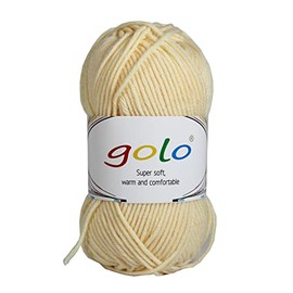 Golo Acrylic Blanket Yarn for Crocheting (50g-1, Light Yellow-46)