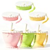 3 Pack Foldable Travel Cup, Cookie Shaped Collapsible Silicone Travel