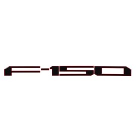 Decal Mods 18-20 Ford F150 Tailgate Inserts Decals Letters Stickers Black Outline Red