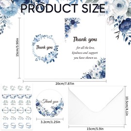 Funeral Thank You Cards with Envelopes: 24 Pcs Christian Sympathy Thank You Card for Funeral with Envelopes &Stickers, Bereavement Cards for Family Friends Loved Ones(Cross and Rose Designs)