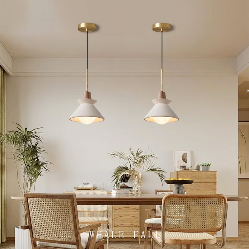 OROILUPU 7.7'' Concrete Pendant Lights Kitchen Island Hanging Lights Unique