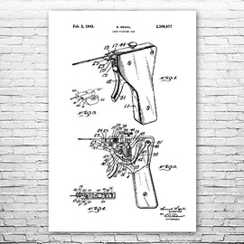 Lock Picking Gun Poster Print (24x36) Lock Pick Decor, Locksmith Gift, Workshop Art, Engineering Gifts, Lock Picking Gift Black & White