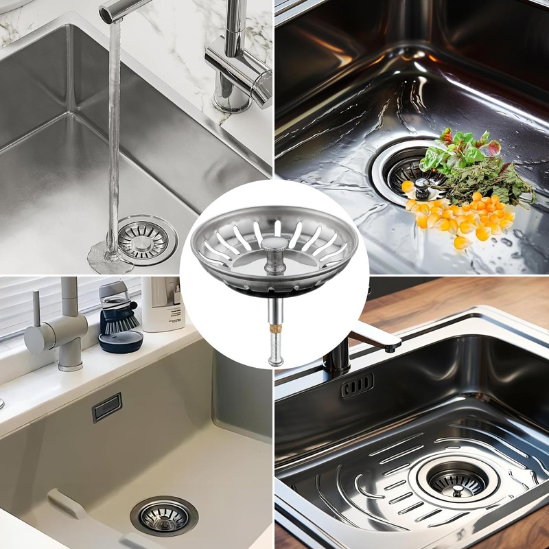 Soiftra Universal Drain Plug, 82 mm Sink Height Adjustable Drain