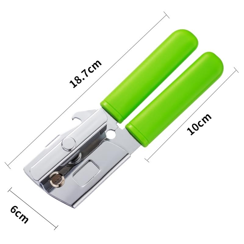 Simple Steel Can Opener - Sturdy Metal Manual Lid Opener,