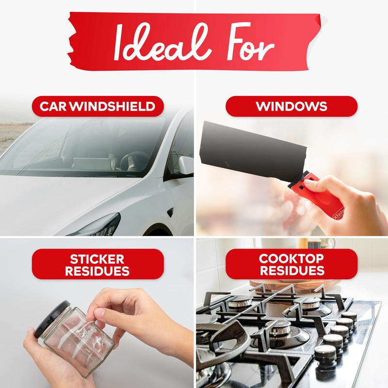 XFasten Plastic Razor Blade Scraper Tool 2PCS Sticker Scraper Tool