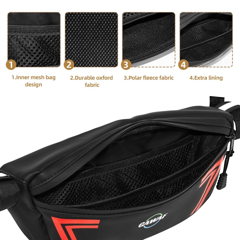 GAWAF Upgrade Motorcycle Handlebar Bag, Universal Waterproof Motorcycle Tool Bag,