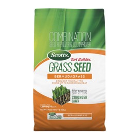 Scotts Scotts Turf Builder Grass Seed Bermudagrass with Fertilizer and Soil Improver, Drought-Tolerant, 1 lb.