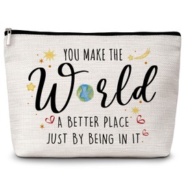 ZIIUFRN Inspirational Gifts for Women, Encouragement Quote Makeup Bag, Motivational Travel Cosmetic Bag for Friends Sister Coworkers Daughter Birthday Gifts - A09