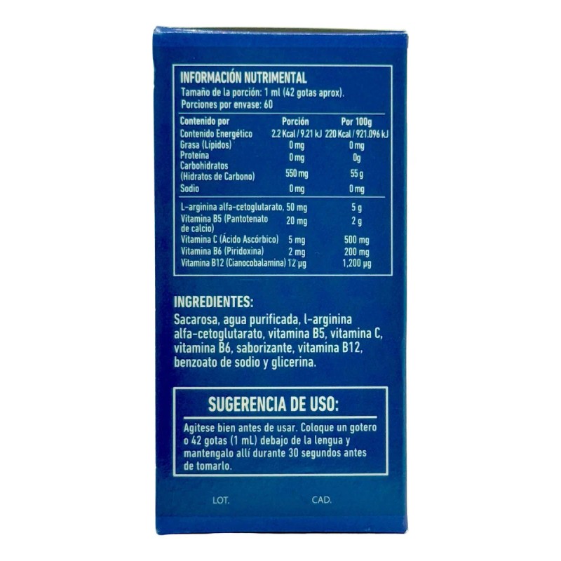 Vitamina B12 Sublingual Bariatrica 60 Ml Naranja Protgt