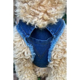 Lokum Handmade Denim Dog Harness – No Pull, Adjustable, Lightweight & Washable Pet Vest for Dogs, Soft Cotton Blend, Easy On/Off, Durable & Comfortable – Large