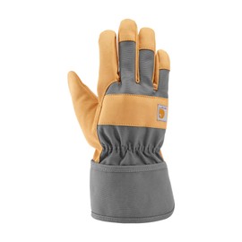 Carhartt Men's Rugged Flex Synthetic Leather High Dexterity Safety Cuff Glove, Gravel, XL
