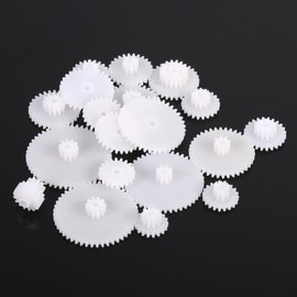 Gear Kits, 19pcs/Set Plastic Gear Set Kits Motor Gear Set Parts for Robot Toy Cars DIY Various Sizes Spur Gears