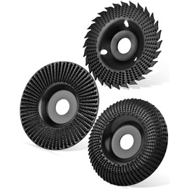 BROTOU Pack of 3 Rasp Disc, 125 Wood, Wood Sanding Disc for Angle Grinder 125 mm, Wood Cutter Rasp Disc Sanding Discs 125 mm Angle Grinder for Angle Grinder Polishing, Carving, Grinding