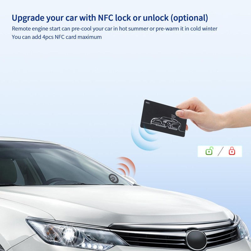 EASYGUARD EC002-NFC-NS PKE Passive Keyless Entry Car Alarm System Remote