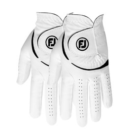 FootJoy Women's WeatherSof 2-Pack Golf Glove, White, Large, Worn on Left Hand
