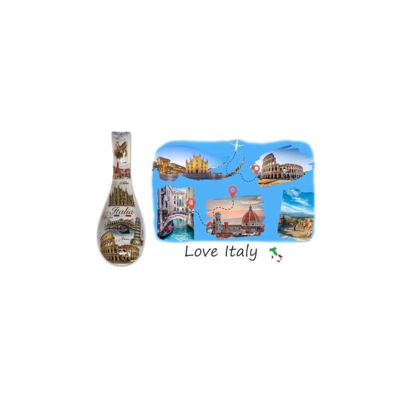 CUCUBA Souvenir Italia Ceramic Spoon Rest Rest 26.5 x 9