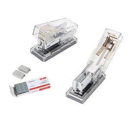 Mini Stapler, Portable Stapler, with 1000 Standard Staples, Suitable for Home Office, for Work and Study Use(Clear)