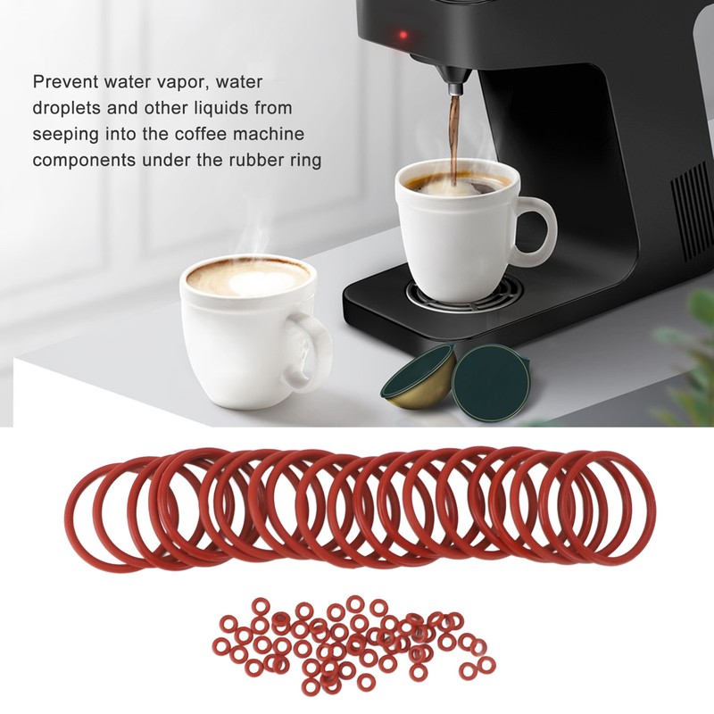 120pcs Coffee Machine O Ring High Temperature Resistance Waterproof Silicone