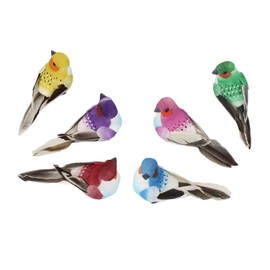 CAXUSD Vivid Tree Decor 6pcs Foam Tree Bird Sculptures for Garden Landscape Yard Adornment and Boys and Girls Play