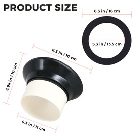 RANMING Bass Drum Enhancer Kick Drum Enhancer ABS Rubber Bass Drums Effect Amplifier Bass Hole Protection Speaker Expands LowEnd Frequency Enhancers Portable Drums Percussion Accessories White