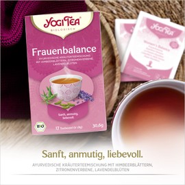 Yogi Tea - Women's Balance, Ayurvedic Organic Spice and Herbal Tea, Naturally Caffeine-Free, Raspberry Leaves, Lemon Verbena, Lavender Flowers, Yogi Tea Pack of 3, 3 x 17 Bags (51 Tea Bags Total)