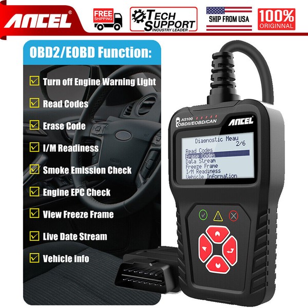 ANCEL AS100 OBD2 Scanner Car Code Reader Diagnostic Scan Tool