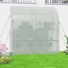 BPS 7x3x7 FT Lean to Greenhouse with Shelves, Large Walk-in
