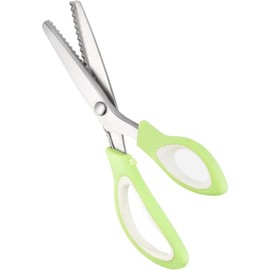 Pinking Shears for Fabric , 9 Inch Zig Zag , Professional Sewing Pinkg Shears Zigzag  Crinkle , Scrapbook  Decorative Edge (Green) - Color: Orange