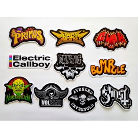Metal/Hard Rock Sticker Pack (10 Stickers) Set 6 Vinyl Decals Baby Primus GWAR Electric mr Avenged Ghost callboy Sevenfold Bungle Volbeat Punk Death Thrash pop Heavy Band