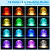 Homaisson Wooden Light Stand Bases 4PCS Colorful LED Lights Display