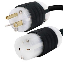 NEMA 5-20 Extension Power Cord - 50 Foot, 20A/125V - UL Listed - Iron Box Part # IBX-1010-50 (50 ft, Built)